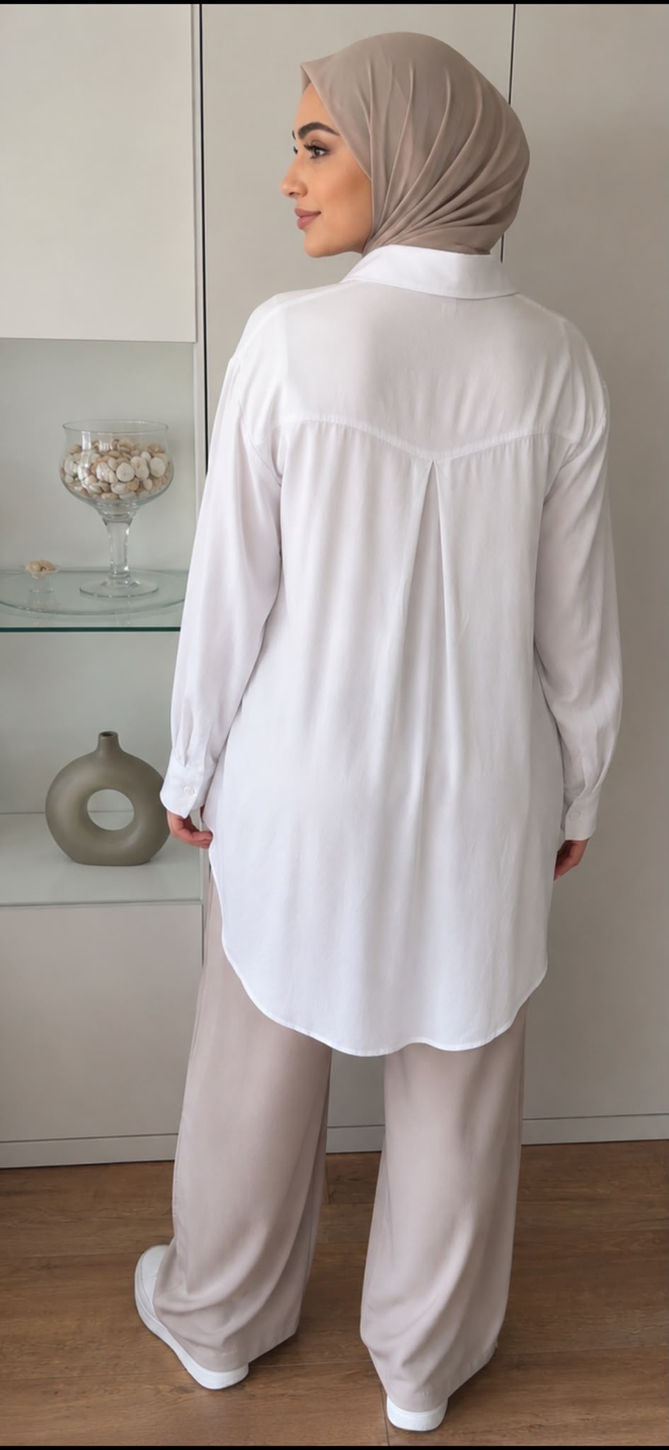 Lange Hemdbluse