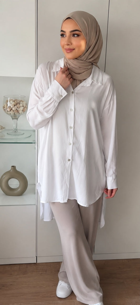 Lange Hemdbluse